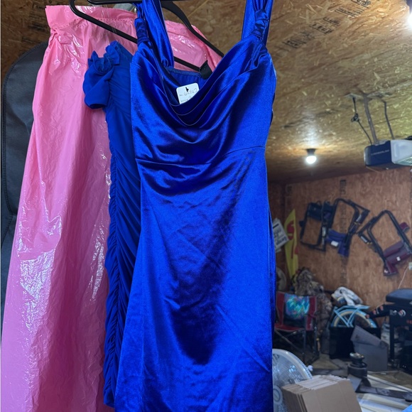 Windsor Dresses & Skirts - Windsor Royal Blue Satin Mini Dress
